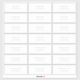 Elegant Dusty Blue Classic Script Guest Address Sticker