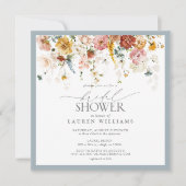 Elegant Dusty Blue Country Florence Vrijgezellenfe Kaart (Voorkant)