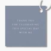 Elegant Dusty Blue Cross Boy First Community Bedankjes Labels