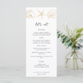 Elegant Dusty Blue Destination Wedding Menu (Staand voorkant)