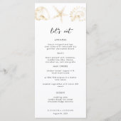 Elegant Dusty Blue Destination Wedding Menu (Voorkant)