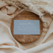 Elegant Dusty Blue Display Douche Vrijgezellenfees Informatiekaartje