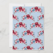 Elegant Dusty Blue en Burgundy Wedding Kaart (Achterkant)