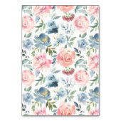 Elegant Dusty Blue en Roos Floral Swag Kaart (Achterkant)