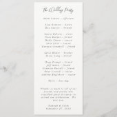 Elegant Dusty Blue en Roos Floral Swag Programmakaart (Achterkant)