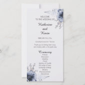 Elegant Dusty Blue en White Floral Wedding (Voorkant)