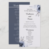 Elegant Dusty Blue en White Floral Wedding (Voorkant / Achterkant)