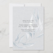 Elegant Dusty Blue Eucalyptus Gold Save the Date Kaart (Achterkant)