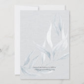 Elegant Dusty Blue Eucalyptus Gold Save the Date Kaart (Achterkant)