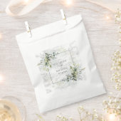 Elegant Dusty Blue Eucalyptus Greenery Marble Bedankzakje (Geknipt)