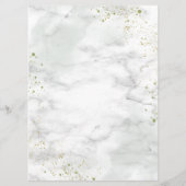 Elegant Dusty Blue Eucalyptus Greenery Marble Menu (Achterkant)
