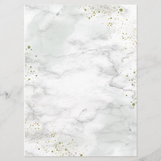 Elegant Dusty Blue Eucalyptus Greenery Marble Menu (Achterkant)