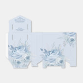 Elegant Dusty Blue Floral Bedankdoosjes (Uitgevouwen)