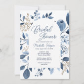 Elegant Dusty Blue Floral Boho Vrijgezellenfeest Kaart (Voorkant)