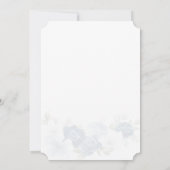 Elegant Dusty Blue Floral Botanical Wedding Kaart (Achterkant)
