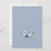 Elegant Dusty Blue Floral Bridal Shower Kaart (Achterkant)