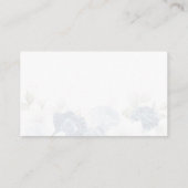 Elegant Dusty Blue Floral Bruiloft Online Details Informatiekaartje (Achterkant)