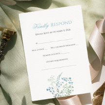 Elegant Dusty blue Floral Calligraphy