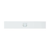 Elegant Dusty Blue Floral Crest Wedding Uitnodigingen Wikkel (Vlak)