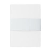 Elegant Dusty Blue Floral Crest Wedding Uitnodigingen Wikkel (Achterkant Voorbeeld)