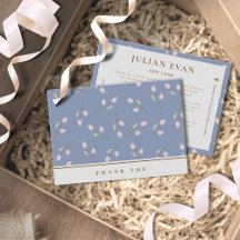 Elegant Dusty Blue Floral Dank u