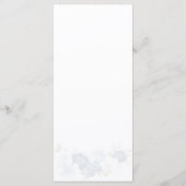 Elegant Dusty Blue Floral Greenery Wedding Menu (Achterkant)