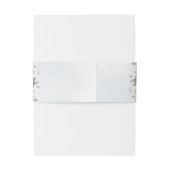 Elegant Dusty Blue Floral Greenery Wedding Uitnodigingen Wikkel (Achterkant Voorbeeld)