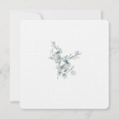 Elegant Dusty Blue Floral Moederdag Brunch Kaart (Achterkant)