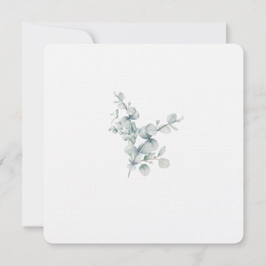 Elegant Dusty Blue Floral Moederdag Brunch Kaart (Achterkant)