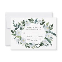 Elegant Dusty Blue Floral Rustic Garden Wedding