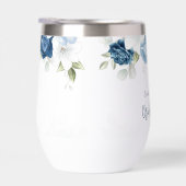 Elegant Dusty Blue Floral Vrijgezellenfeest Custom (Rechts)