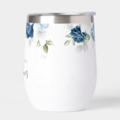 Elegant Dusty Blue Floral Vrijgezellenfeest Custom (Links)