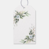 Elegant Dusty Blue Floral Vrijgezellenfeest dank u Cadeaulabel (Achterkant)