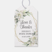 Elegant Dusty Blue Floral Vrijgezellenfeest dank u Cadeaulabel (Voorkant)