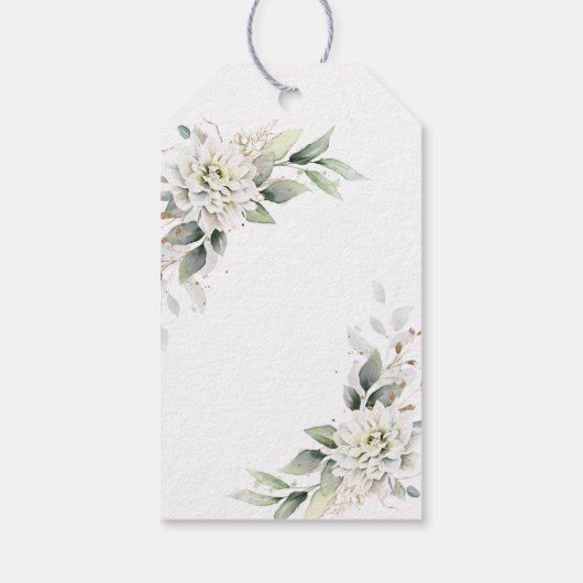 Elegant Dusty Blue Floral Vrijgezellenfeest dank u Cadeaulabel (Achterkant)