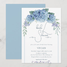 Elegant Dusty Blue Floral Vrijgezellenfeest Kaart