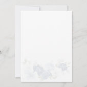 Elegant Dusty Blue Floral Vrijgezellenfeest Kaart (Achterkant)