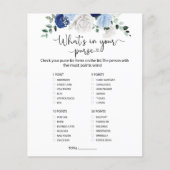 Elegant Dusty Blue Floral Wat zit er in je tas? (Voorkant)