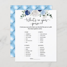 Elegant Dusty Blue Floral Wat zit er in je tas?