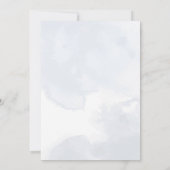 Elegant Dusty Blue FLoral Waterverf Wedding Save The Date (Achterkant)