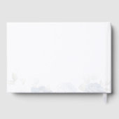 Elegant Dusty Blue Floral Wedding Gastenboek (Achterkant)