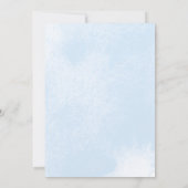 Elegant Dusty Blue Floral Wedding Invitation Kaart (Achterkant)