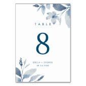 Elegant Dusty Blue Floral Wedding Kaart (Achterkant)