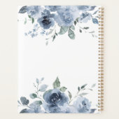 Elegant Dusty Blue Floral Wedding Planner (Achterkant)