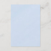 Elegant Dusty Blue Floral wedding QR code Details Informatiekaartje (Achterkant)