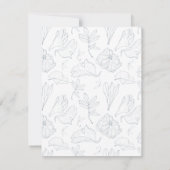 Elegant Dusty Blue Floral Wedding Rehearsal Dinner Kaart (Achterkant)