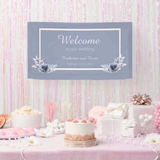 Elegant Dusty Blue Floral Wedding Spandoek (Feest)