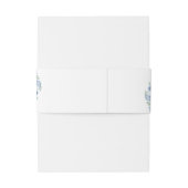 Elegant Dusty Blue Floral Wedding Uitnodigingen Wikkel (Achterkant Voorbeeld)