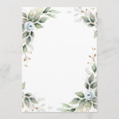 Elegant Dusty Blue Flowers Greenery Wedding Save The Date (Achterkant)