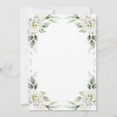 Elegant Dusty Blue Flowers Greenery Wedding Save The Date (Achterkant)